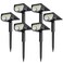 AloftSun Solar Motion Sensor Outdoor LightsWaterproof Motion Sensor Spot Lights 30 LED3 Modes Solar Powered SpotlightsLandscape Lighting for Yard and Garden Cool White6 Pack