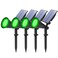 T-SUNUS TSUNUS Green Solar Landscape Spotlights 4 Pack Solar Spot Lights Outdoor Waterproof 4 LED Solar Spotlight with Auto OnOff Adjustable Angle 2 Lighting Modes for Yard Garden Tree Patio Pathway