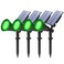 T-SUNUS TSUNUS Green Solar Landscape Spotlights 4 Pack Solar Spot Lights Outdoor Waterproof 4 LED Solar Spotlight with Auto OnOff Adjustable Angle 2 Lighting Modes for Yard Garden Tree Patio Pathway