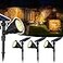 JSOT 600 Lumen Bright Solar Lights Outdoor WaterproofSolar Powered Landscape Spotlights Solar Walkway Lighting for Backyard Garden Pathway Driveway Path Wall Patio Decor Warm White 4 Pack