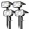 NYMPHY Solar Lights Outdoor Waterproof IP68 56 LED 3 Lighting Modes Solar Powered Garden Yard Spot Solar Lights for Outside Landscape 4 Pack Cool White