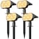 NYMPHY Solar Lights Outdoor Waterproof IP68 56 LED 3 Lighting Modes Solar Powered Garden Yard Spot Solar Lights for Outside Landscape 4 Pack Warm White