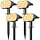 NYMPHY Solar Lights Outdoor Waterproof IP68 56 LED 3 Lighting Modes Solar Powered Garden Yard Spot Solar Lights for Outside Landscape 4 Pack Warm White