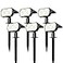 NYMPHY Solar Lights Outdoor Waterproof IP68 56 LED 3 Lighting Modes Solar Powered Garden Yard Spot Solar Lights for Outside Landscape 6 Pack Cool White