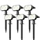 NYMPHY Solar Lights Outdoor Waterproof IP68 56 LED 3 Lighting Modes Solar Powered Garden Yard Spot Solar Lights for Outside Landscape 6 Pack Cool White