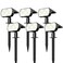 NYMPHY Solar Lights Outdoor Waterproof IP68 56 LED 3 Lighting Modes Solar Powered Garden Yard Spot Solar Lights for Outside Landscape 6 Pack Cool White