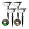 Consciot Solar Lights Outdoor Waterproof 16 LEDs IP67 Spot Lights Outdoor Auto OnOff Solar Landscape Spotlights 2in1 Adjustable Wall Lights for Garden Yard Pathway Cool White 4 Pack
