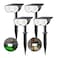 Consciot Solar Lights Outdoor Waterproof 16 LEDs IP67 Spot Lights Outdoor Auto OnOff Solar Landscape Spotlights 2in1 Adjustable Wall Lights for Garden Yard Pathway Cool White 4 Pack