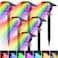 Peasur 6 Pack Solar Spot Lights Outdoor Color Changing 7 Modes Halloween RGB Solar Powered Waterproof Spotlight Landscape Lighting for Outside Yard Garden Pathway