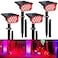CREPOW Solar Spot Lights Outdoor20 LED Waterproof IP65 Solar Landscape Light Adjustable Panel Spotlights for Wall Tree Yard Garden Halloween Christmas Red Lights 4 Pack