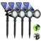KEV 800 Lumens Solar Spot Lights Outdoor18 LEDs Solar Flood Lights with 2 Modes Adjustable IPX65 WaterproofSolar Spotlight for DrivewayBackyardPatio LandscapeTreeGarageCool White 4 Pack