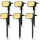 Sucolite 6Pack Solar Spot Lights Outdoor Waterproof IP65 3 Lighting Modes 2in1 Solar Landscape Spotlights for Yard 59 LED Solar Powered Wall Lights for Garden Pathway Driveway Walkway Warm White