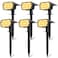 Sucolite 6Pack Solar Spot Lights Outdoor Waterproof IP65 3 Lighting Modes 2in1 Solar Landscape Spotlights for Yard 59 LED Solar Powered Wall Lights for Garden Pathway Driveway Walkway Warm White
