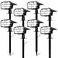 Sucolite 8Pack Solar Spot Lights Outdoor Waterproof IP65 3 Lighting Modes 2in1 Solar Landscape Spotlights for Yard 59 LED Solar Powered Wall Lights for Garden Pathway Driveway Walkway Cool White