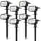 Sucolite 8Pack Solar Spot Lights Outdoor Waterproof IP65 3 Lighting Modes 2in1 Solar Landscape Spotlights for Yard 59 LED Solar Powered Wall Lights for Garden Pathway Driveway Walkway Cool White