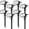Sucolite 8Pack Solar Spot Lights Outdoor Waterproof IP65 3 Lighting Modes 2in1 Solar Landscape Spotlights for Yard 59 LED Solar Powered Wall Lights for Garden Pathway Driveway Walkway Cool White