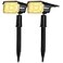 LEREKAM 40 LEDs SpotlightsIP65 Waterproof Solar Powered Landscape Spotlights 2in1 Wall Light Outdoor Landscaping Lights Auto OnOff for Yard Garden 2Pack WarmWhite