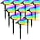 Flaow Solar Spot Lights Outdoor Color Changing 7 Modes10 Pack Christmas IP65 Waterproof Landscape Spotlights Dusk to Dawn Solar Powered Security Light for Patio Gate Walkway Pool Garden Yard Driveway