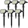 Fratink Solar Spot Lights Outdoor Waterproof IP65 6 Pack52 LED Cool White