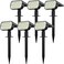 Fratink Solar Spot Lights Outdoor Waterproof IP65 6 Pack52 LED Cool White