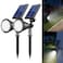 APOMAO Solar Lights Outdoor Waterproof 36 LEDs 1000LM Adjustable Solar Spot Lights Outdoor 2in1 Solar Powered Spotlight Landscape Lighting for Garden Yard Pathway 2 Pack Cool White