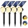 nipify 4 Pack Solar Lights Outdoor Waterproof 53 LED Solar Spot Lights with 3 Modes Landscape Spotlights for Outside Garden Yard Trees Warm White