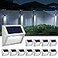 JSOT Outdoor Fence Lights12 Pack Solar Powered Deck Lights Waterproof Stairs Light Stainless Steel Security Wall Lamps for Step Walkway Patio Garden Pathway Cool White