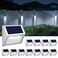 JSOT Outdoor Fence Lights12 Pack Solar Powered Deck Lights Waterproof Stairs Light Stainless Steel Security Wall Lamps for Step Walkway Patio Garden Pathway Cool White