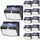 Peasur Solar Outdoor Lights 12 Packs Solar Motion Sensor Security Lights with 3 Lighting Modes Solar Wall Lights Waterproof Solar Powered Lights for Garden Fence Yard