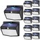 Peasur Solar Outdoor Lights 12 Packs Solar Motion Sensor Security Lights with 3 Lighting Modes Solar Wall Lights Waterproof Solar Powered Lights for Garden Fence Yard