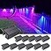 VOLISUN 12Pack 1800mAh Outdoor Solar Fence Lights Waterproof LED Color Glow for Step Railing Wall Stairs