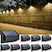 FLITI Solar Lights Outdoor RGB 8 Colors Dusk to Dawn Deck Light Solar Deck Lights for Outside IP65 Waterproof BackyardRailingWallStepPatioFence8 PackBlack