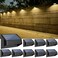FLITI Solar Lights Outdoor RGB 8 Colors Dusk to Dawn Deck Light Solar Deck Lights for Outside IP65 Waterproof BackyardRailingWallStepPatioFence8 PackBlack