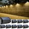 FLITI Solar Lights Outdoor RGB 8 Colors Dusk to Dawn Deck Light Solar Deck Lights for Outside IP65 Waterproof BackyardRailingWallStepPatioFence8 PackBlack