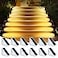AUDLES LED Solar Step Lights Waterproof Outdoor Stair Lights Warm White Solar Deck Lights IP67 Solar Decoration Lights for Yard Patio Garden Walkways Front Door Pathway Driveway Porch 12 Pack