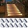 NIORSUN Solar Step Lights 12 Pack Warm White Auto OnOff Waterproof IP67 Outside for Stairs Patios Yards Porches Steps Sidewalks Decks