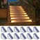 NIORSUN Solar Step Lights 12 Pack Warm White Auto OnOff Waterproof IP67 Outside for Stairs Patios Yards Porches Steps Sidewalks Decks