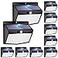 Peasur Solar Outdoor Lights 138 LED10 Packs Solar Motion Sensor Security Lights with 3 Lighting Modes Wall Lights Waterproof Solar Powered Lights for Garden Fence Yard Deck
