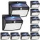 Peasur Solar Outdoor Lights 138 LED10 Packs Solar Motion Sensor Security Lights with 3 Lighting Modes Wall Lights Waterproof Solar Powered Lights for Garden Fence Yard Deck