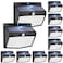 Peasur Solar Outdoor Lights 138 LED10 Packs Solar Motion Sensor Security Lights with 3 Lighting Modes Wall Lights Waterproof Solar Powered Lights for Garden Fence Yard Deck