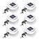 DBF Outdoor Solar Gutter Lights Solar Fence Lights Outdoor Waterproof LED Deck Lighting Wall Mount Decorative Auto OnOff for Eaves Yard Garage Garden Deck Patio Railing 6 Pack White