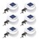 DBF Outdoor Solar Gutter Lights Solar Fence Lights Outdoor Waterproof LED Deck Lighting Wall Mount Decorative Auto OnOff for Eaves Yard Garage Garden Deck Patio Railing 6 Pack White