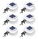 DBF Outdoor Solar Gutter Lights Solar Fence Lights Outdoor Waterproof LED Deck Lighting Wall Mount Decorative Auto OnOff for Eaves Yard Garage Garden Deck Patio Railing 6 Pack White