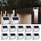 JSOT Solar Fence Lights 12 Pack Solar Outdoor Light Deck Lights Waterproof Outside Lighting for Garden Backyard Patio Yard Stair Step Wall Railing Post Cool Light