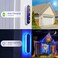 YiLaie Blue Solar Dock Deck Lights Solar Powered Outdoor Waterproof Stick on Lights for Step Stairs Driveway 4 Pack