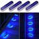 YiLaie Blue Solar Dock Deck Lights Solar Powered Outdoor Waterproof Stick on Lights for Step Stairs Driveway 4 Pack