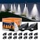 GVSHINE 16 Pack Bright Sun Power Fence Lights Outdoor Waterproof with Cool White LED Spot for Exterior Door Deck Step Yard Railing Porch Pool Cage Modern Designed for Enhanced Security Easy Mounting