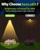 SenLuKit Solar Fence Lights Outdoor Waterproof High Brightness LED Spot Lens Deck Lights 7 Mode Warm Cool White RGB Solar Powered Wall Lighting Decor for Outside Patio Step Backyard Railing Pool 8 Pac