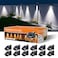 GVSHINE 12 Pack Decorative Solar Powered Fence Lights Outdoor Waterproof with Cool White LED Spot Lens for Outside Wall Deck Patio Yard Rail Garage Pool Designed for Enhanced Security Easy Install
