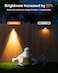 GVSHINE 12 Pack Solar Powered Fence Lights Outdoor Waterproof with Warm White LED Spot Lens for Outside Pool Cage Patio Yard Rail Garage Adhesive Designed for Easy Mounted White Shell